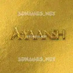 ayaansh in All Gold style - 3D name wallpaper
