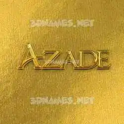 azade in All Gold style - 3D name wallpaper