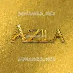 azila in All Gold style - 3D name wallpaper