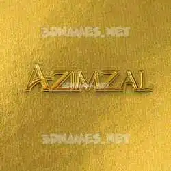 azimzal in All Gold style - 3D name wallpaper