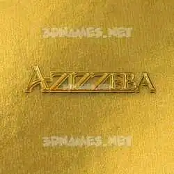 azizzeba in All Gold style - 3D name wallpaper