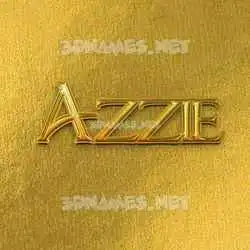 azzie in All Gold style - 3D name wallpaper