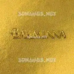 babjimunna in All Gold style - 3D name wallpaper