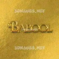 babool in All Gold style - 3D name wallpaper
