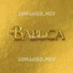 babuca in All Gold style - 3D name wallpaper
