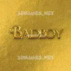 badboy in All Gold style - 3D name wallpaper