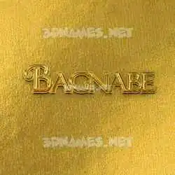 bagnabe in All Gold style - 3D name wallpaper