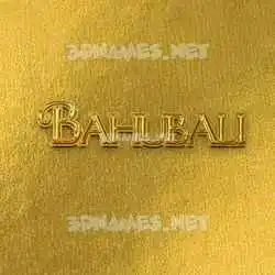 bahubali in All Gold style - 3D name wallpaper