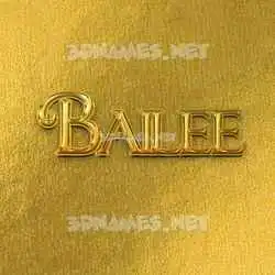 bailee in All Gold style - 3D name wallpaper