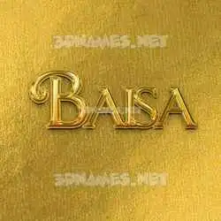 baisa in All Gold style - 3D name wallpaper