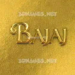 bajaj in All Gold style - 3D name wallpaper