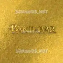 bakthiyar in All Gold style - 3D name wallpaper