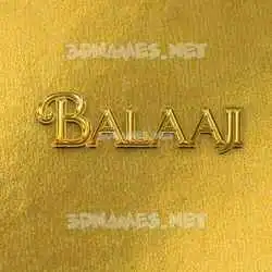 balaaji in All Gold style - 3D name wallpaper