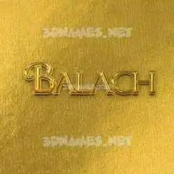 balach in All Gold style - 3D name wallpaper