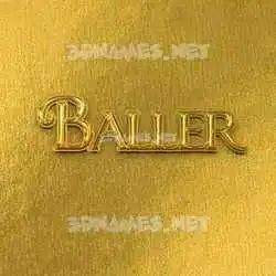 baller in All Gold style - 3D name wallpaper