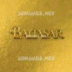 baltasar in All Gold style - 3D name wallpaper