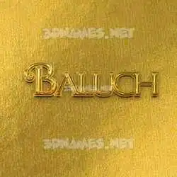 baluch in All Gold style - 3D name wallpaper