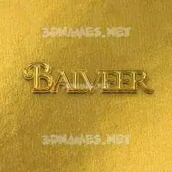 balveer in All Gold style - 3D name wallpaper