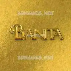 banita in All Gold style - 3D name wallpaper