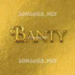 banty in All Gold style - 3D name wallpaper