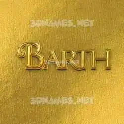 barth in All Gold style - 3D name wallpaper