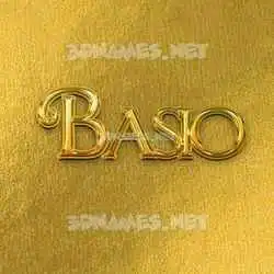 basio in All Gold style - 3D name wallpaper