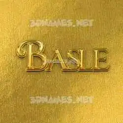 basle in All Gold style - 3D name wallpaper