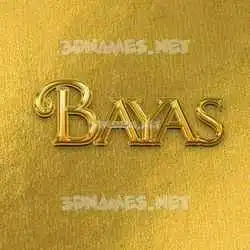 bayas in All Gold style - 3D name wallpaper