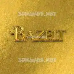 bazelt in All Gold style - 3D name wallpaper