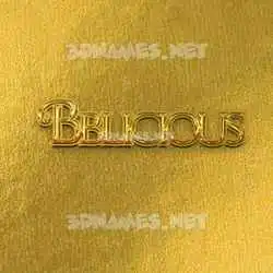 bblicious in All Gold style - 3D name wallpaper