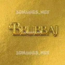 bbubbaj in All Gold style - 3D name wallpaper