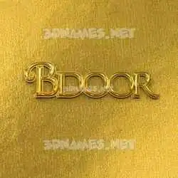 bdoor in All Gold style - 3D name wallpaper