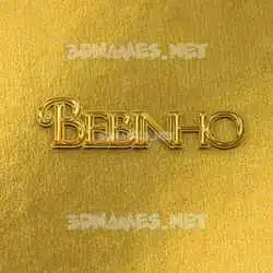 bebinho in All Gold style - 3D name wallpaper