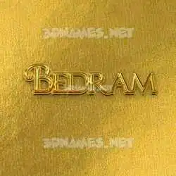 bedram in All Gold style - 3D name wallpaper