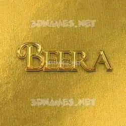 beera in All Gold style - 3D name wallpaper