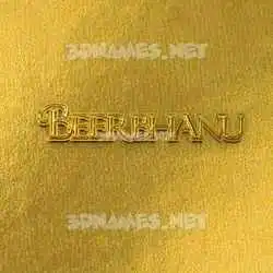 beerbhanu in All Gold style - 3D name wallpaper