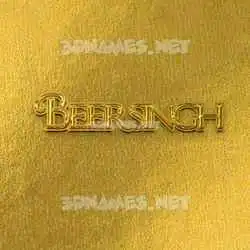 beersingh in All Gold style - 3D name wallpaper