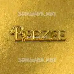 beezee in All Gold style - 3D name wallpaper