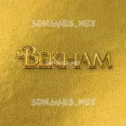 bekham in All Gold style - 3D name wallpaper