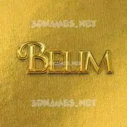 belim in All Gold style - 3D name wallpaper
