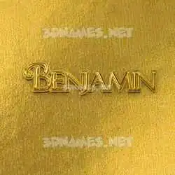 benjamin in All Gold style - 3D name wallpaper