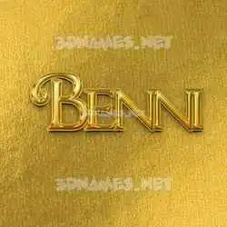 benni in All Gold style - 3D name wallpaper
