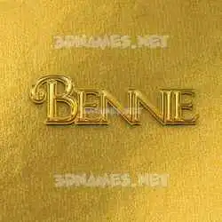 bennie in All Gold style - 3D name wallpaper