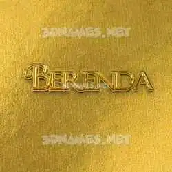 berenda in All Gold style - 3D name wallpaper