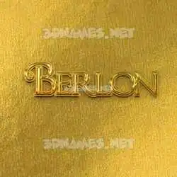 berlon in All Gold style - 3D name wallpaper