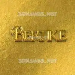 bertike in All Gold style - 3D name wallpaper