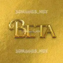 beta in All Gold style - 3D name wallpaper