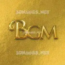 bgm in All Gold style - 3D name wallpaper