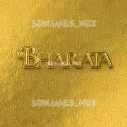 bharata in All Gold style - 3D name wallpaper