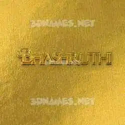 bhashruthi in All Gold style - 3D name wallpaper